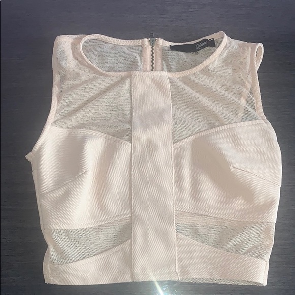 Nude mesh crop top - Picture 3 of 6